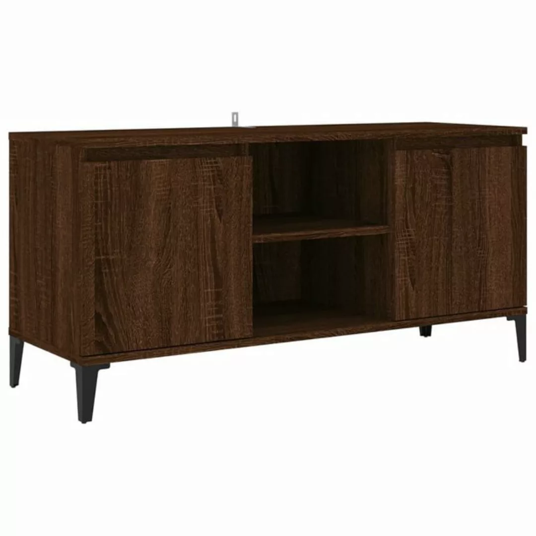 vidaXL TV-Schrank TV-Schrank mit Metallbeinen Braun Eichen-Optik 103,5x35x5 günstig online kaufen