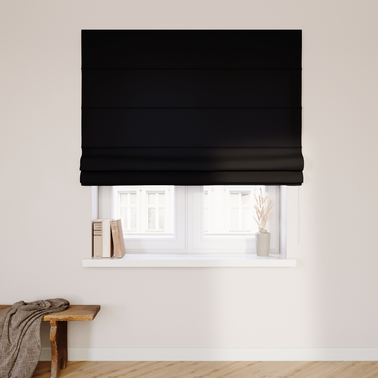 Dekoria Raffrollo Capri, schwarz, 130 x 170 cm günstig online kaufen