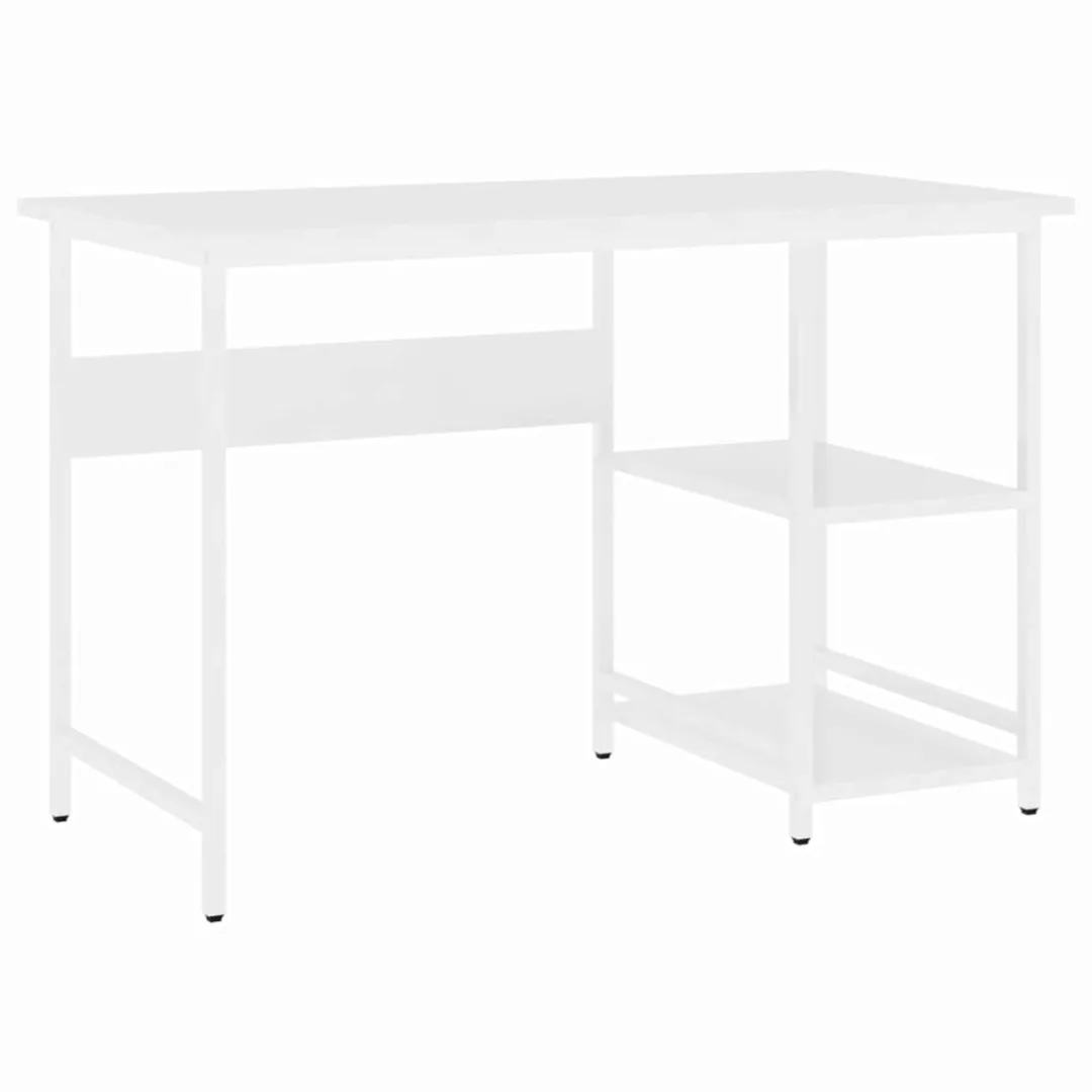 Computertisch Weiß 105x55x72 Cm Mdf Und Metall günstig online kaufen