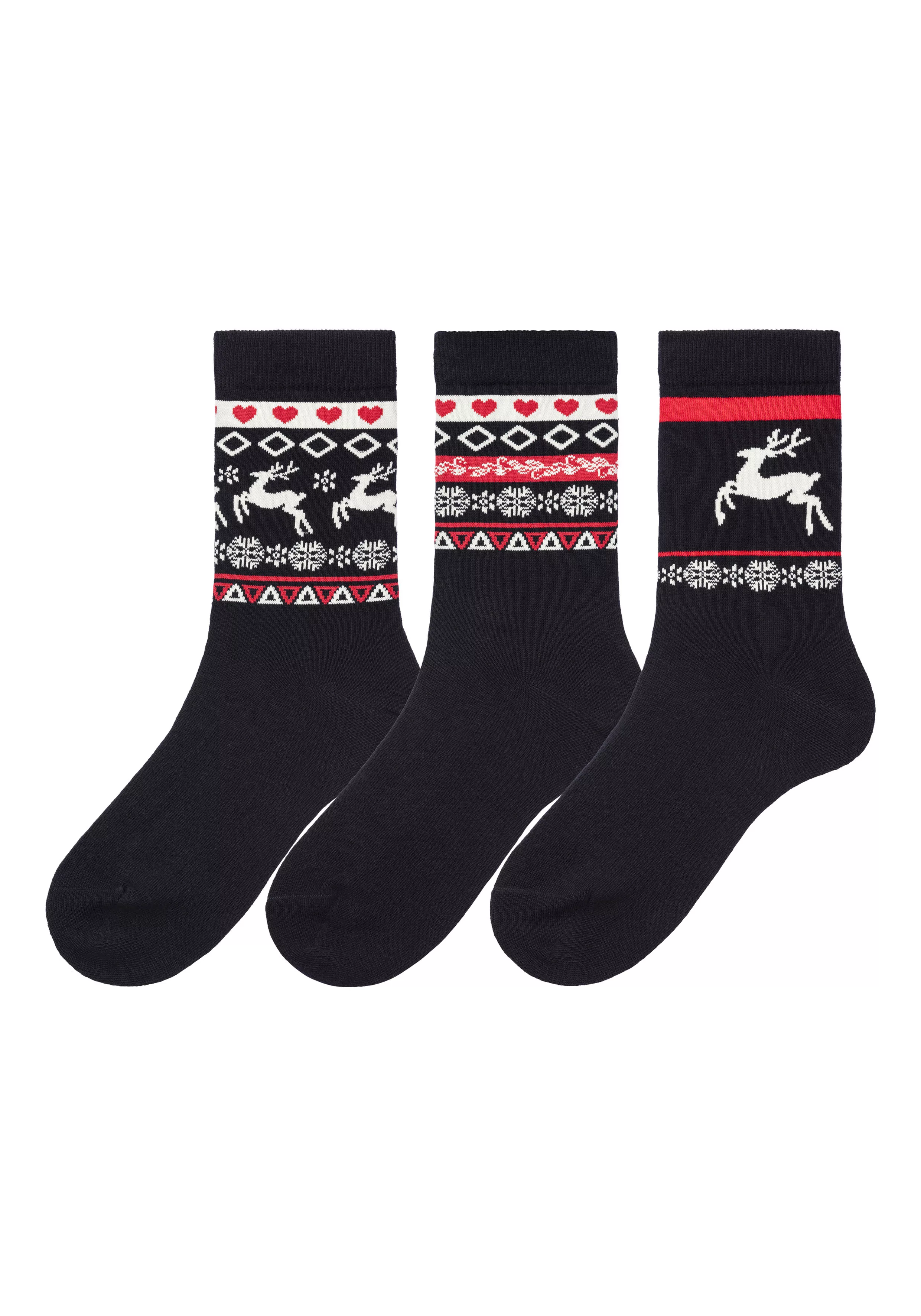 H.I.S Basicsocken, (Packung, 3 Paar), mit Wintermotiven günstig online kaufen