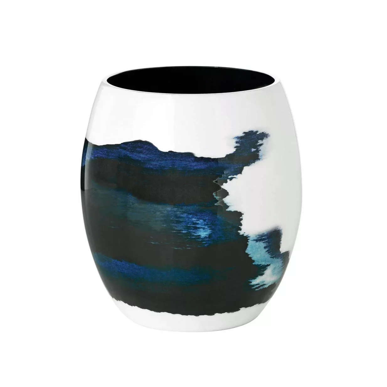 Stelton - Stockholm Aquatic Vase Ø 13cm - weiß/blau/Emaille günstig online kaufen