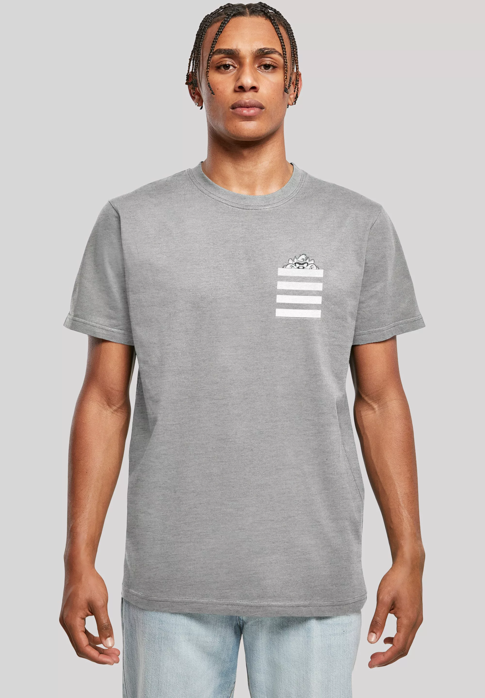 F4NT4STIC T-Shirt "Looney Tunes Taz Stripes Faux Pocket", Print günstig online kaufen