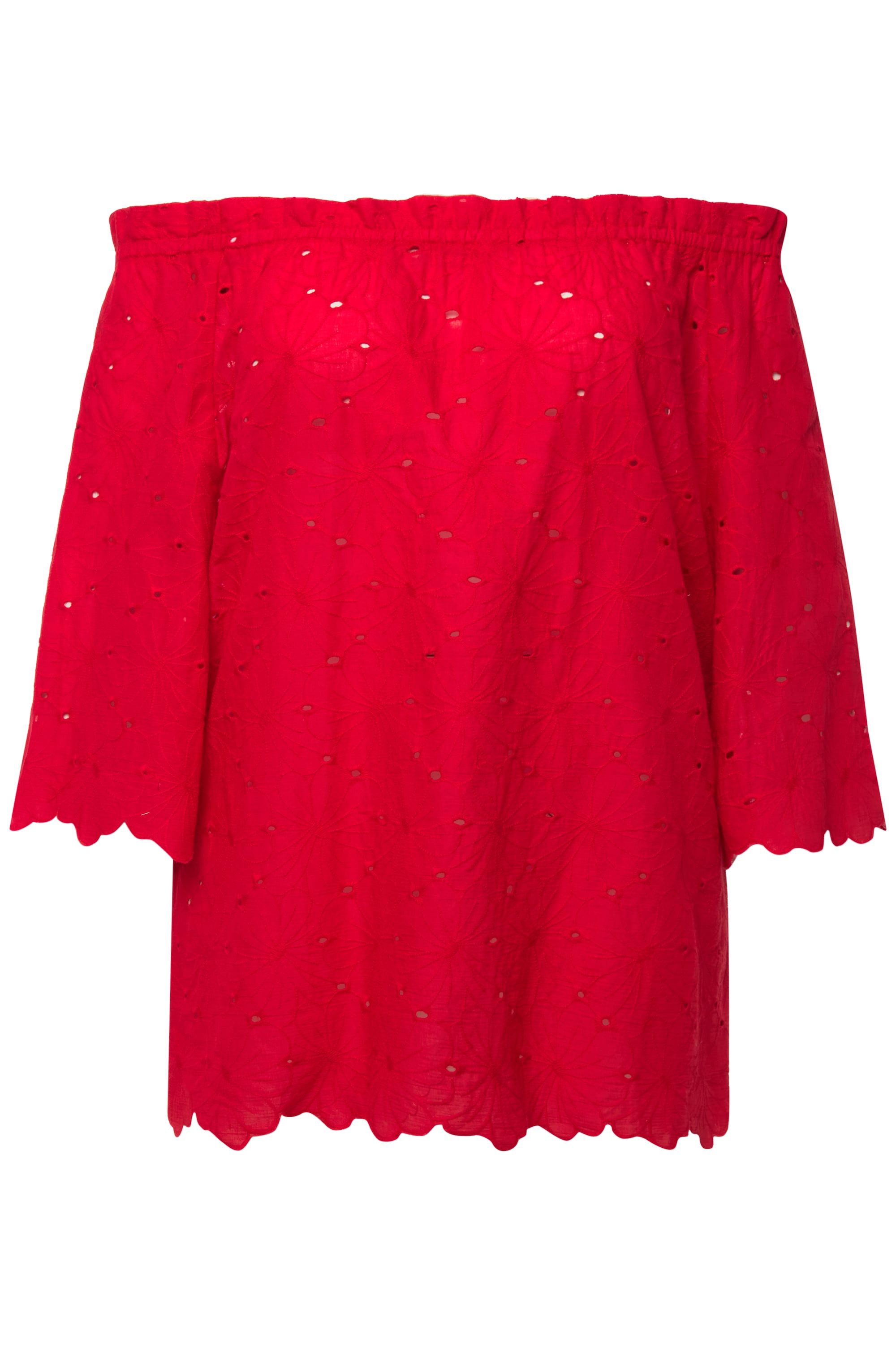 Ulla Popken Tunika Carmenbluse schulterfrei A-Linie günstig online kaufen