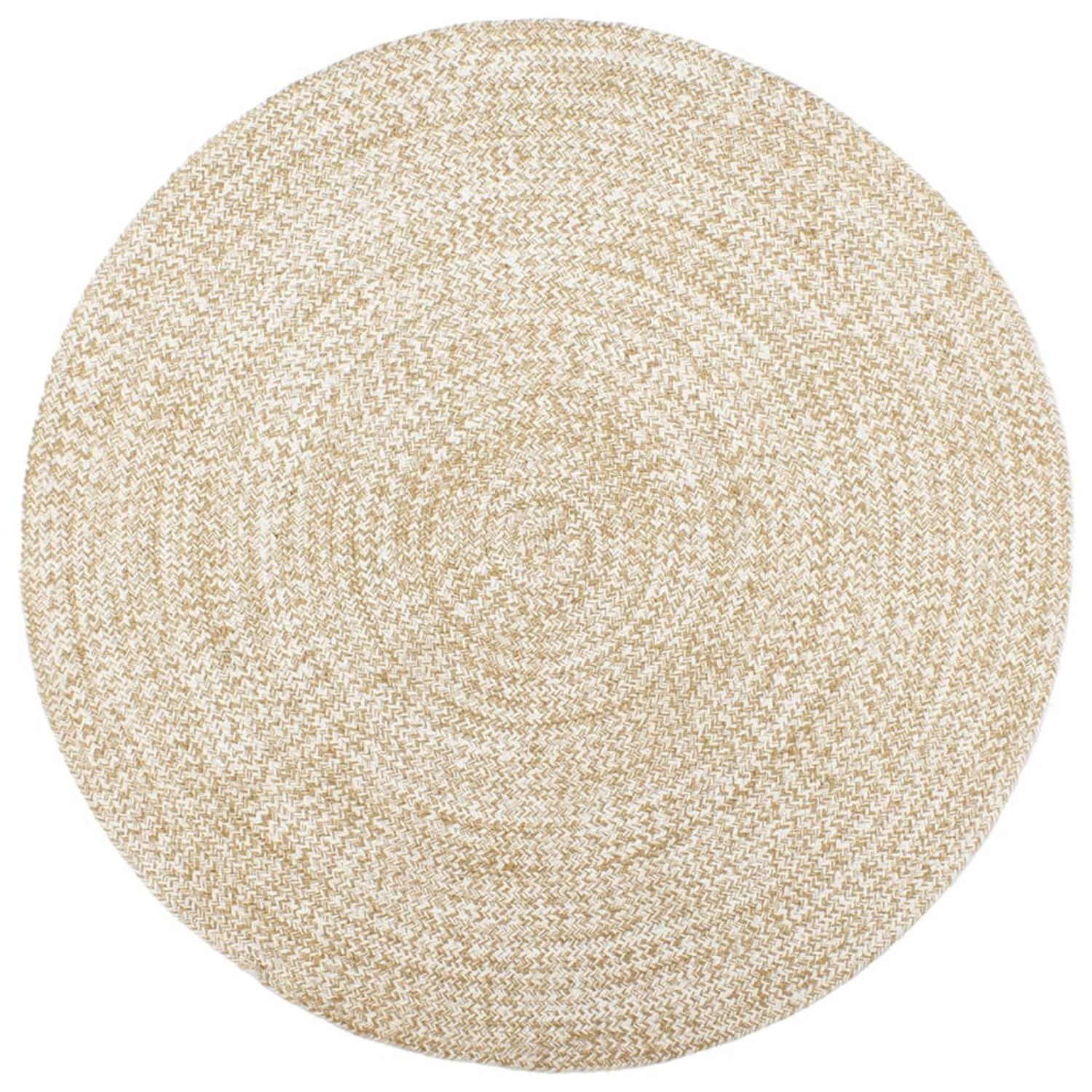 vidaXL Teppich Handgefertigt Jute Weiß Und Braun 210 Cm 1184046 günstig online kaufen