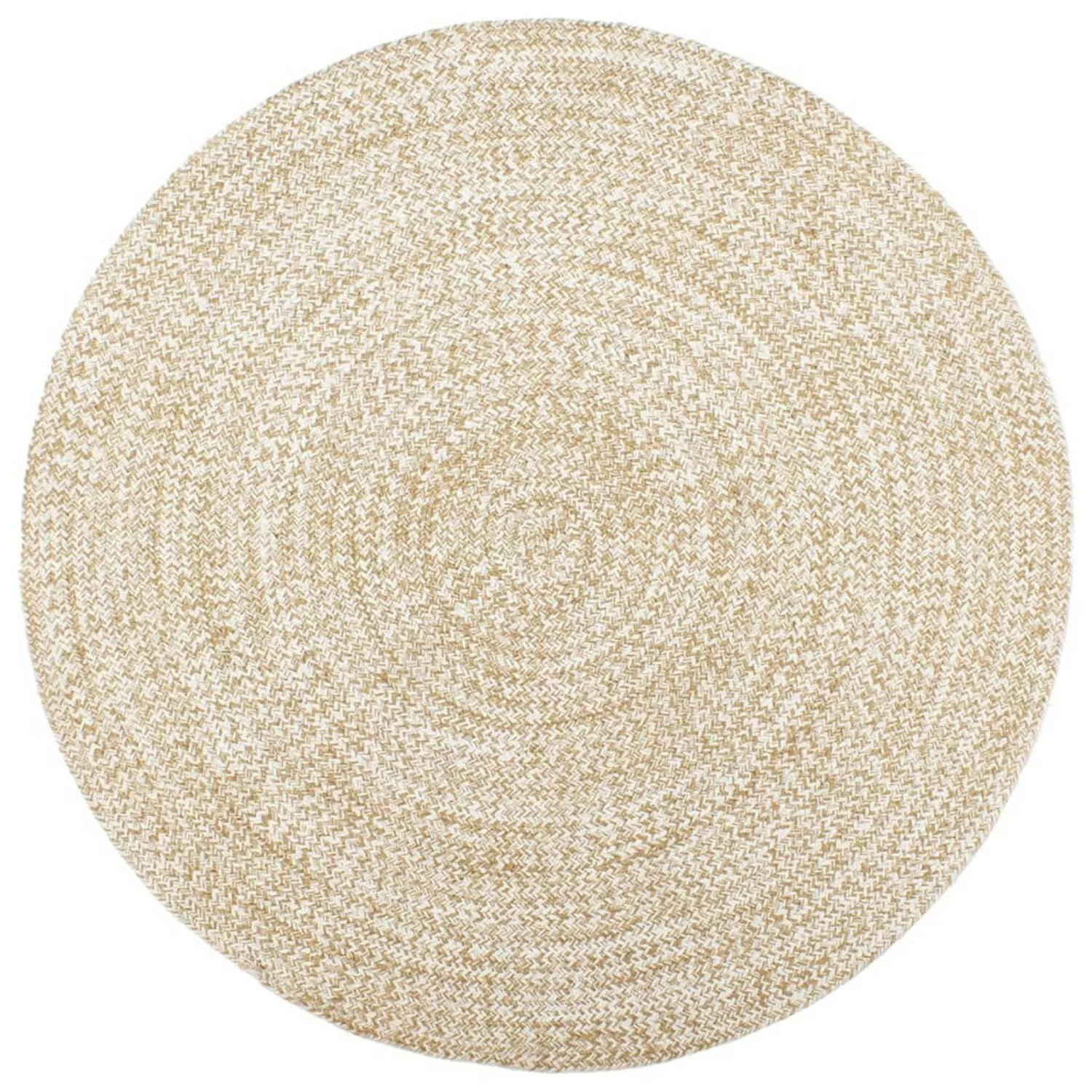 vidaXL Teppich Handgefertigt Jute Weiß Und Braun 210 Cm 1184046 günstig online kaufen