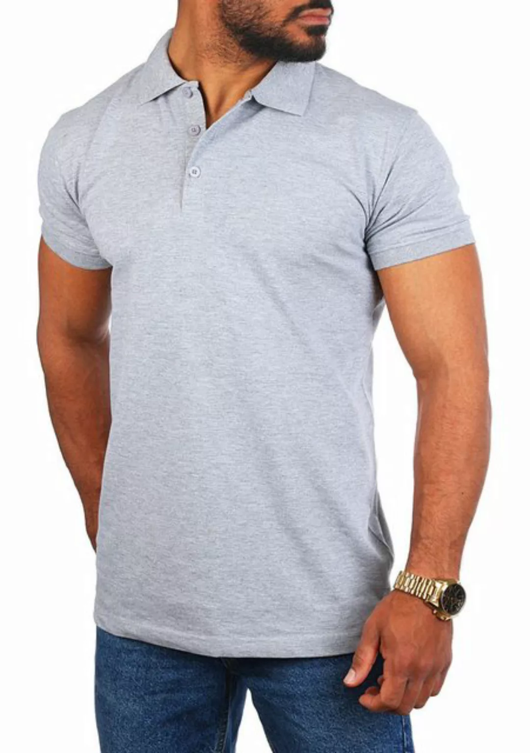 Young & Rich Poloshirt Herren Uni 1002 Größe S bis 9XL! unifarben regular f günstig online kaufen