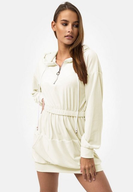 enflame Shirtkleid Long Oversized Hoodie Dress Nicki Velours Kapuzen Pullov günstig online kaufen