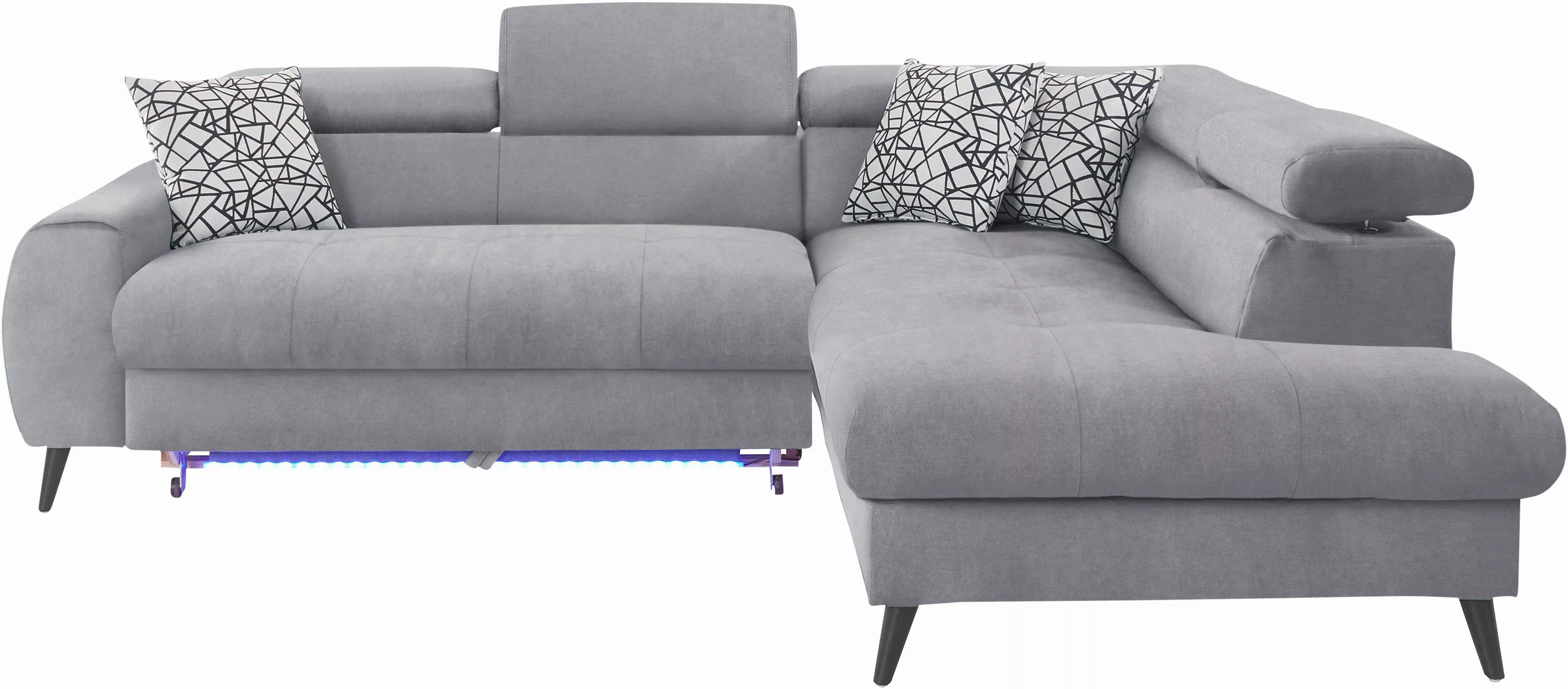 COTTA Ecksofa "Mia L-Form mit 3 Zierkissen", wahlweise mit Bettfunktion, Be günstig online kaufen