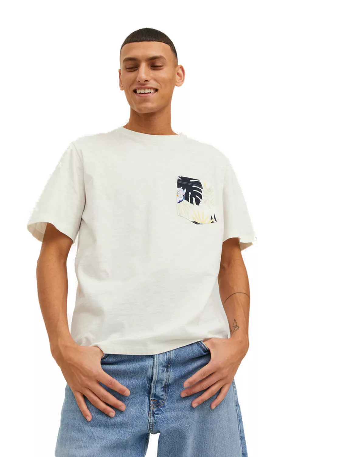 Jack & Jones Herren Rundhals T-Shirt JORTULUM POCKET - Regular Fit günstig online kaufen