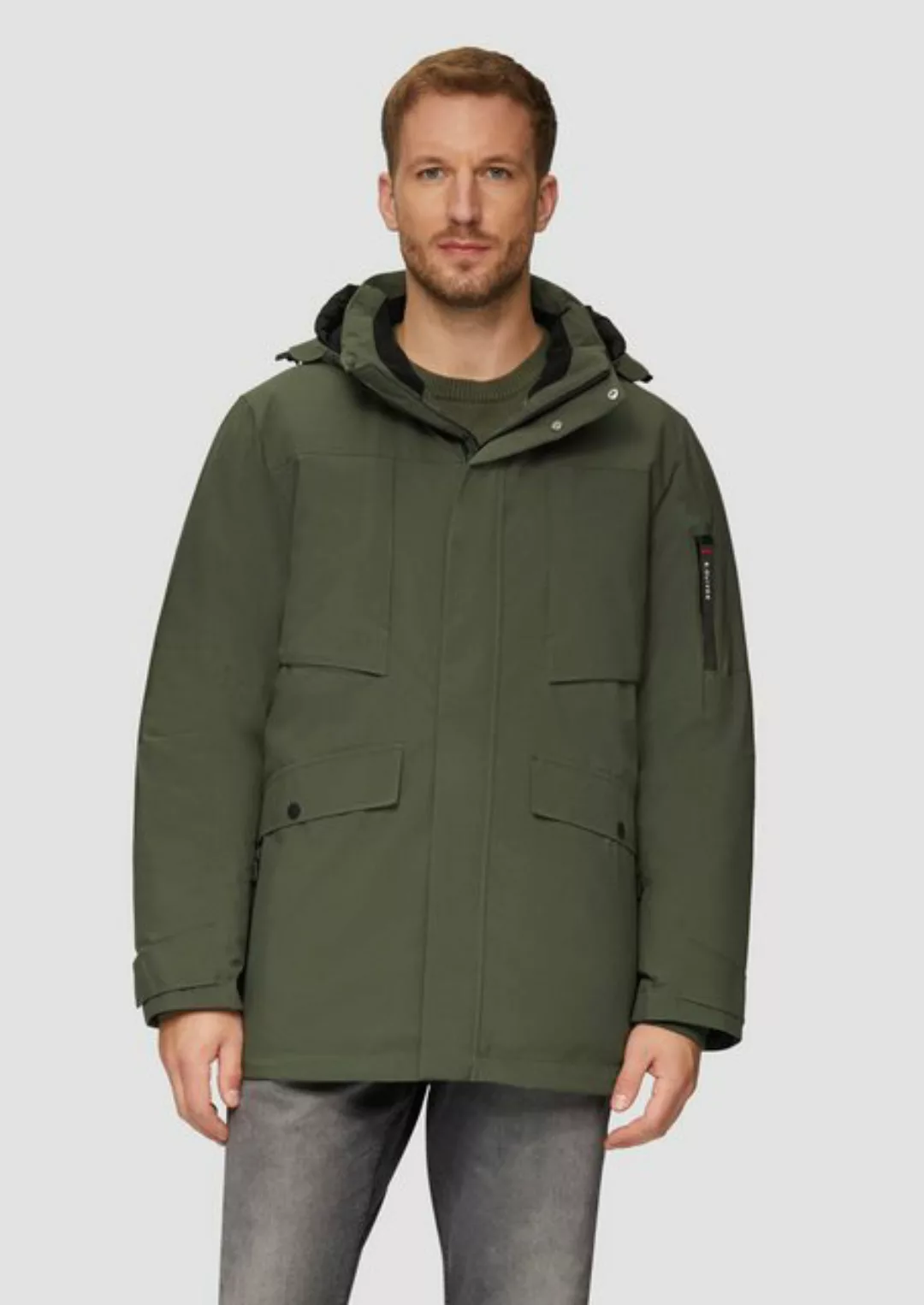 s.Oliver Allwetterjacke Wasserabweisender Parka mit abnehmbarer Kapuze und günstig online kaufen