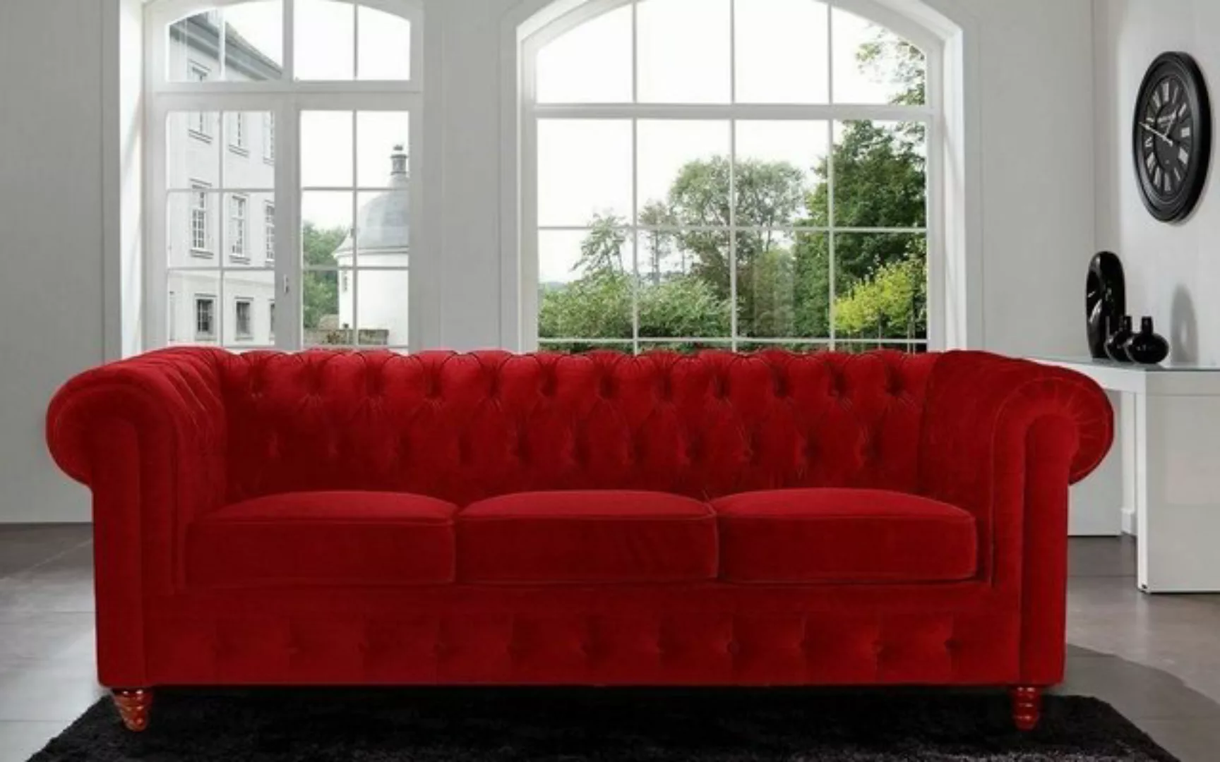 JVmoebel Chesterfield-Sofa, Chesterfield Design Luxus Polster Sofa Couch Si günstig online kaufen