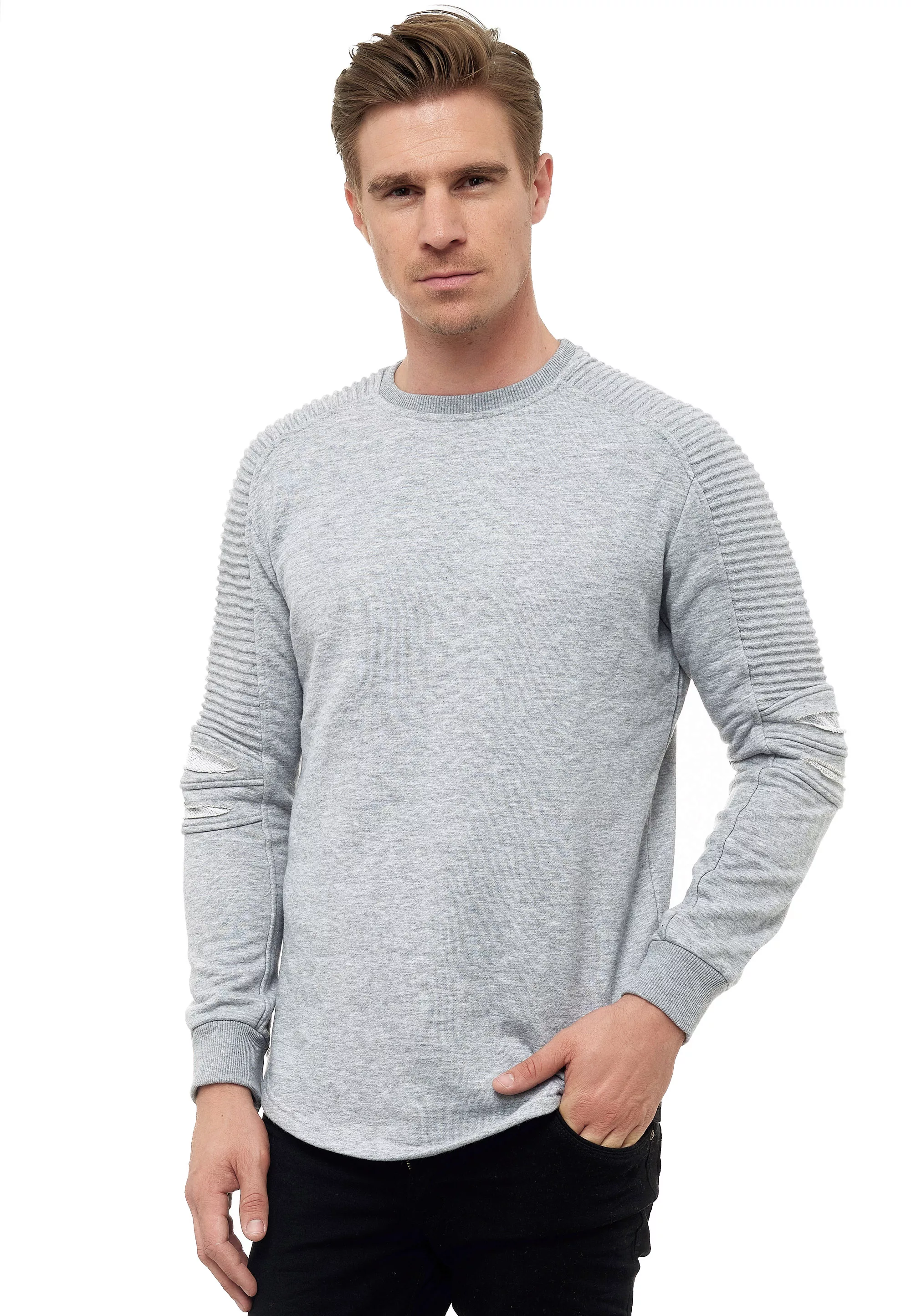 Rusty Neal Sweatshirt, mit geripptem Ärmeldesign günstig online kaufen