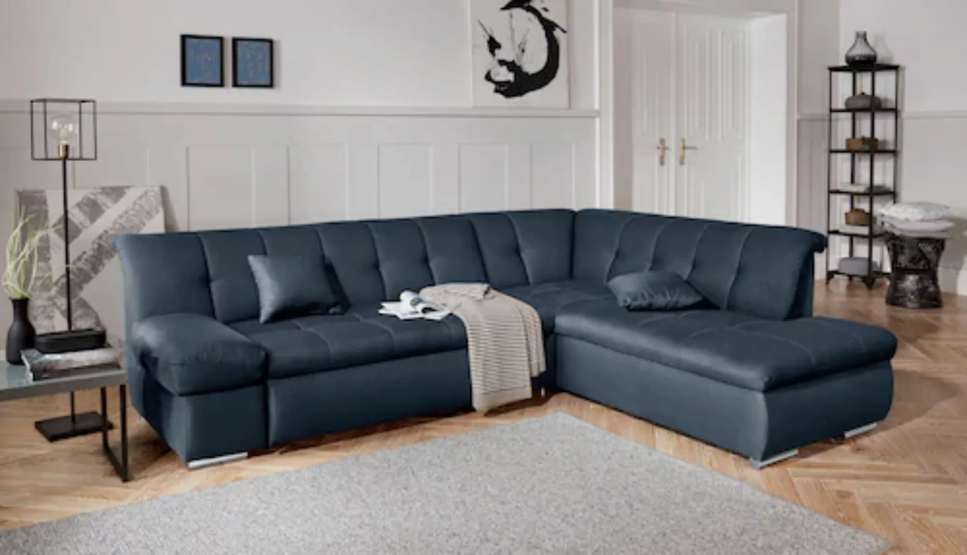 DOMO collection Ecksofa »Mona L-Form«, wahlweise mit Bett- und Armlehnfunkt günstig online kaufen