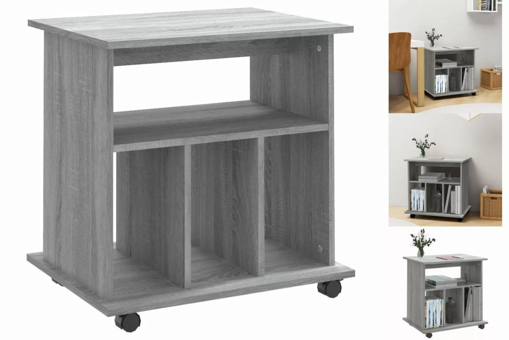 vidaXL Aktenschrank Rollschrank Grau Sonoma 60x45x60 cm Spanplatte günstig online kaufen