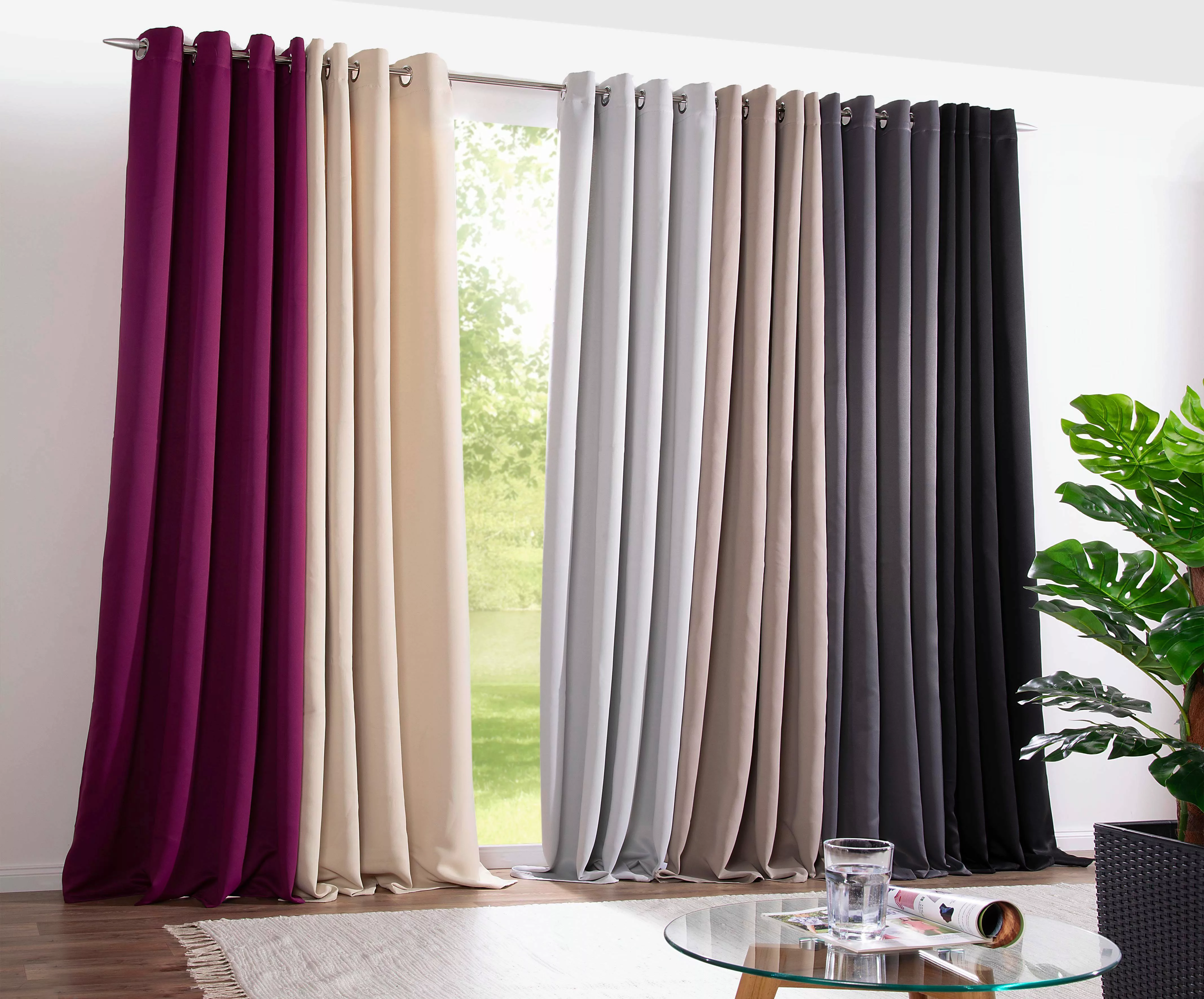DecoHome24 Gardine Brillant, Ösen (2 St), günstig online kaufen