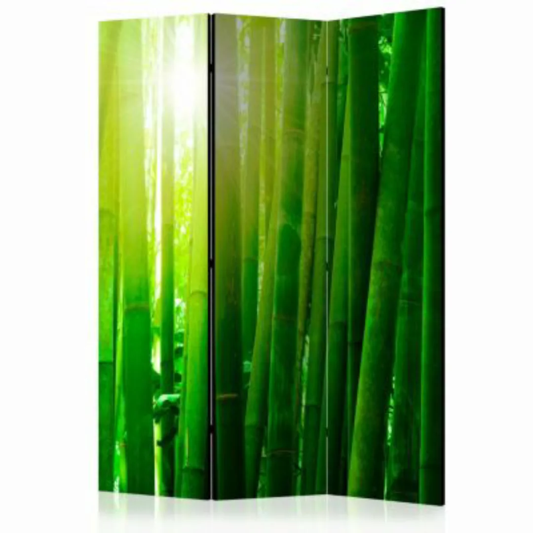 artgeist Paravent Sun and bamboo [Room Dividers] gelb/grün Gr. 135 x 172 günstig online kaufen
