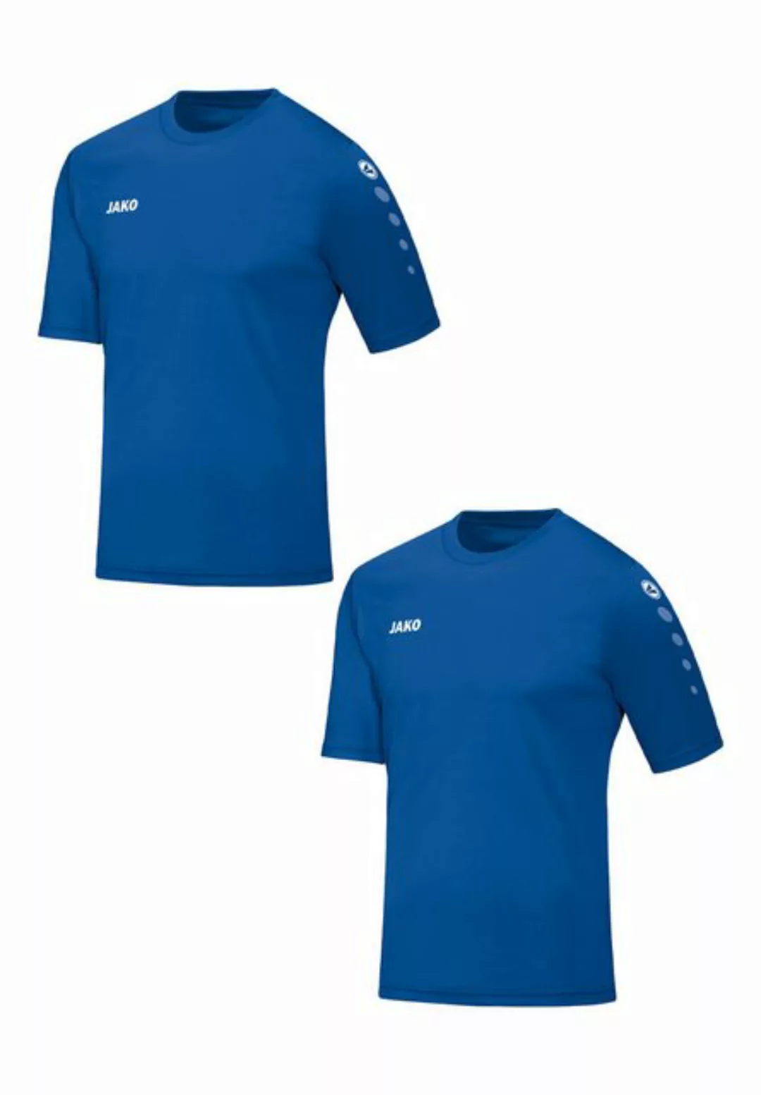 Jako T-Shirt Trikot 2er-Set Kurzarm Rundhals Moderne Uni-Optik 7426 in Blau günstig online kaufen