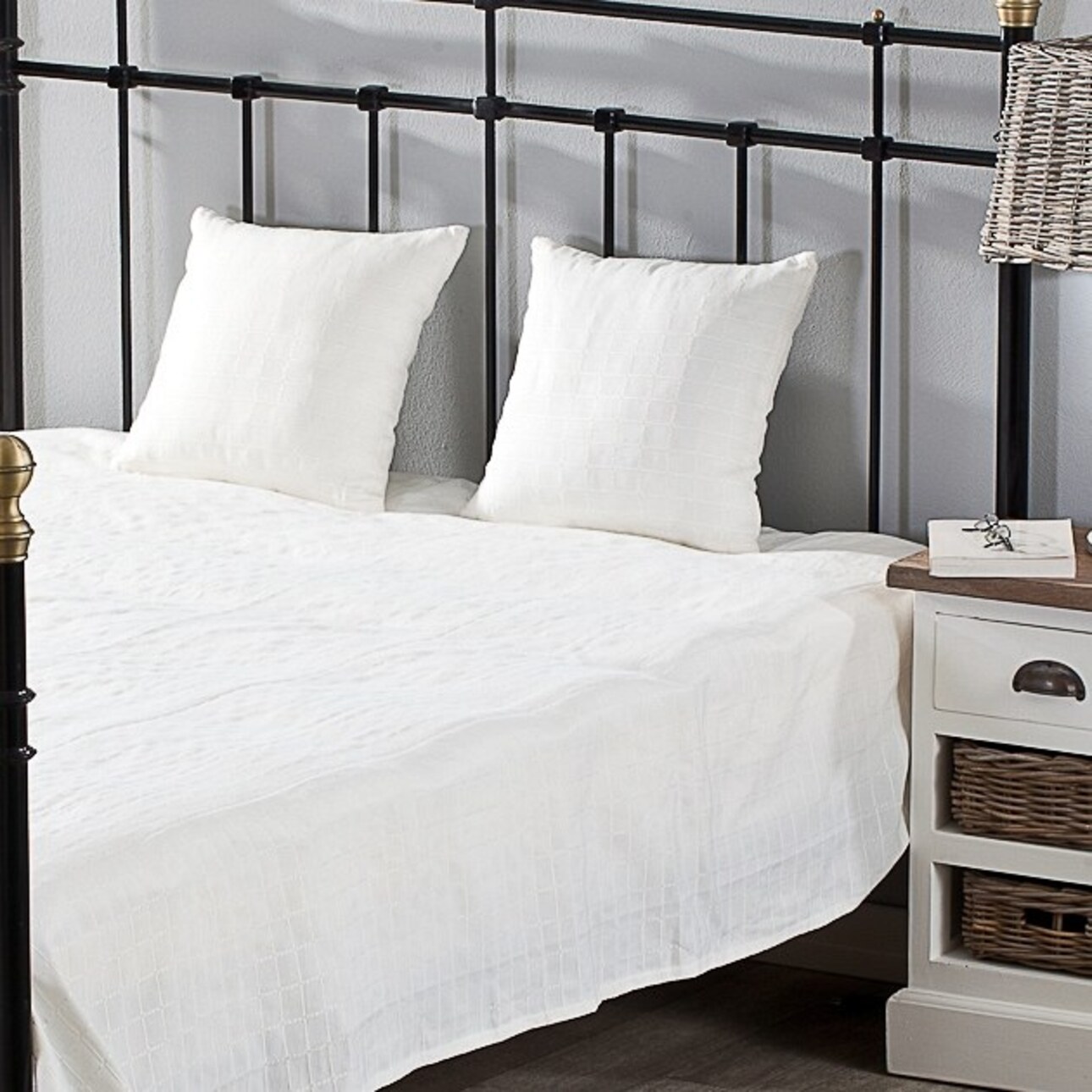 Schlafzimmer Set Milena white 180x250cm Plaid + 2 Kissenhüllen, 180 x 250 c günstig online kaufen