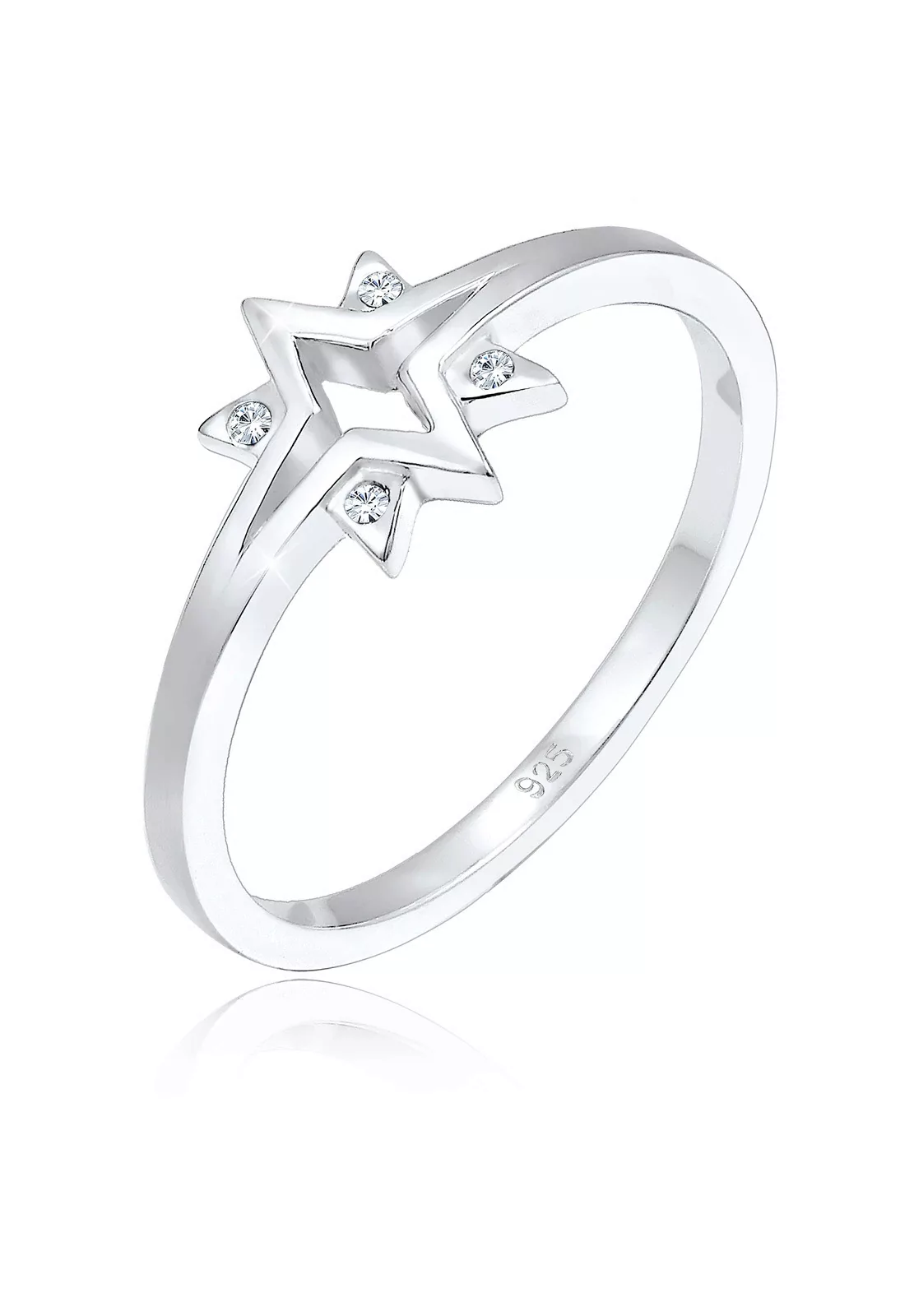 Elli Fingerring "Sterne Starburst Kristalle 925 Silber" günstig online kaufen