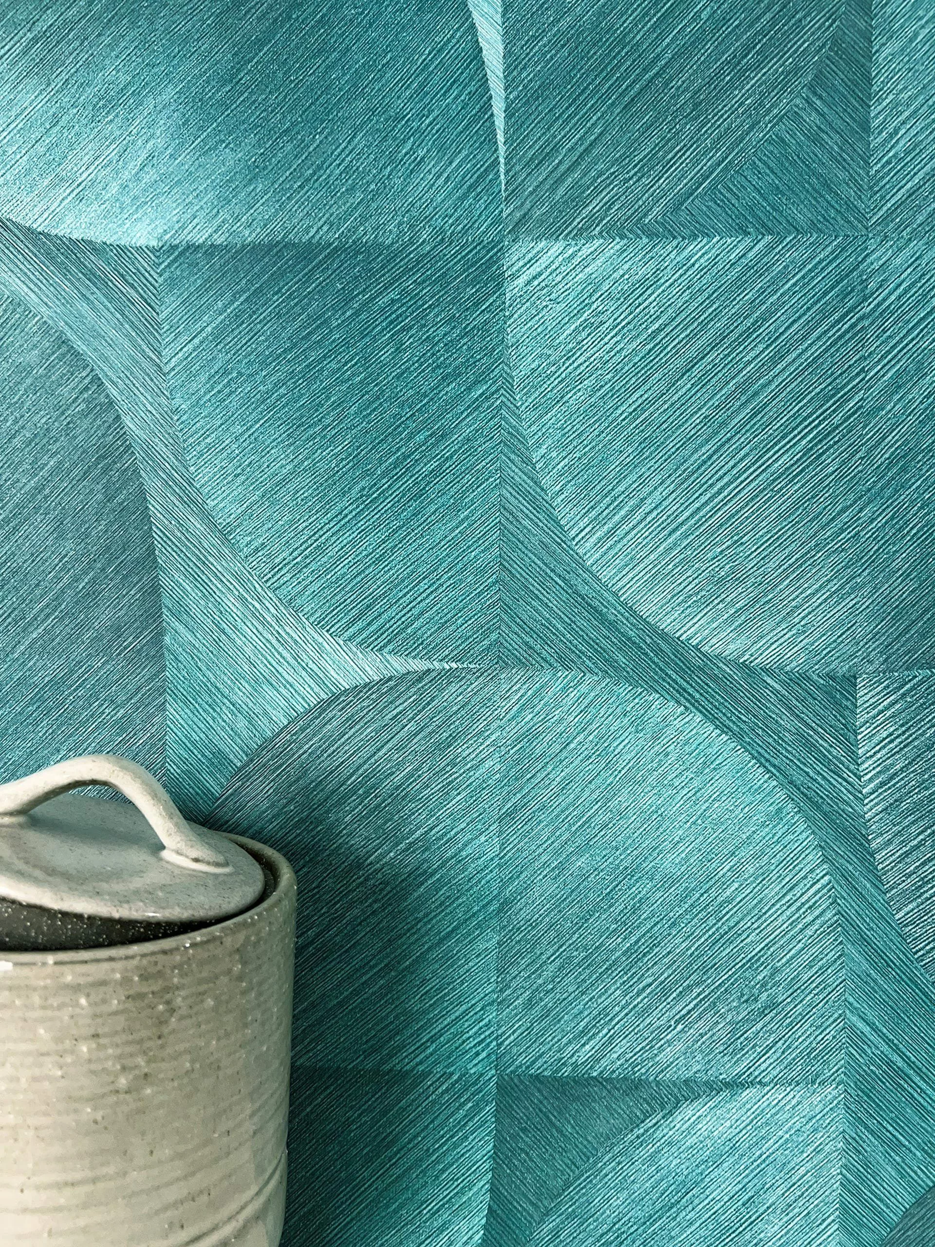 Newroom Vliestapete, Blau Tapete Modern Muster günstig online kaufen