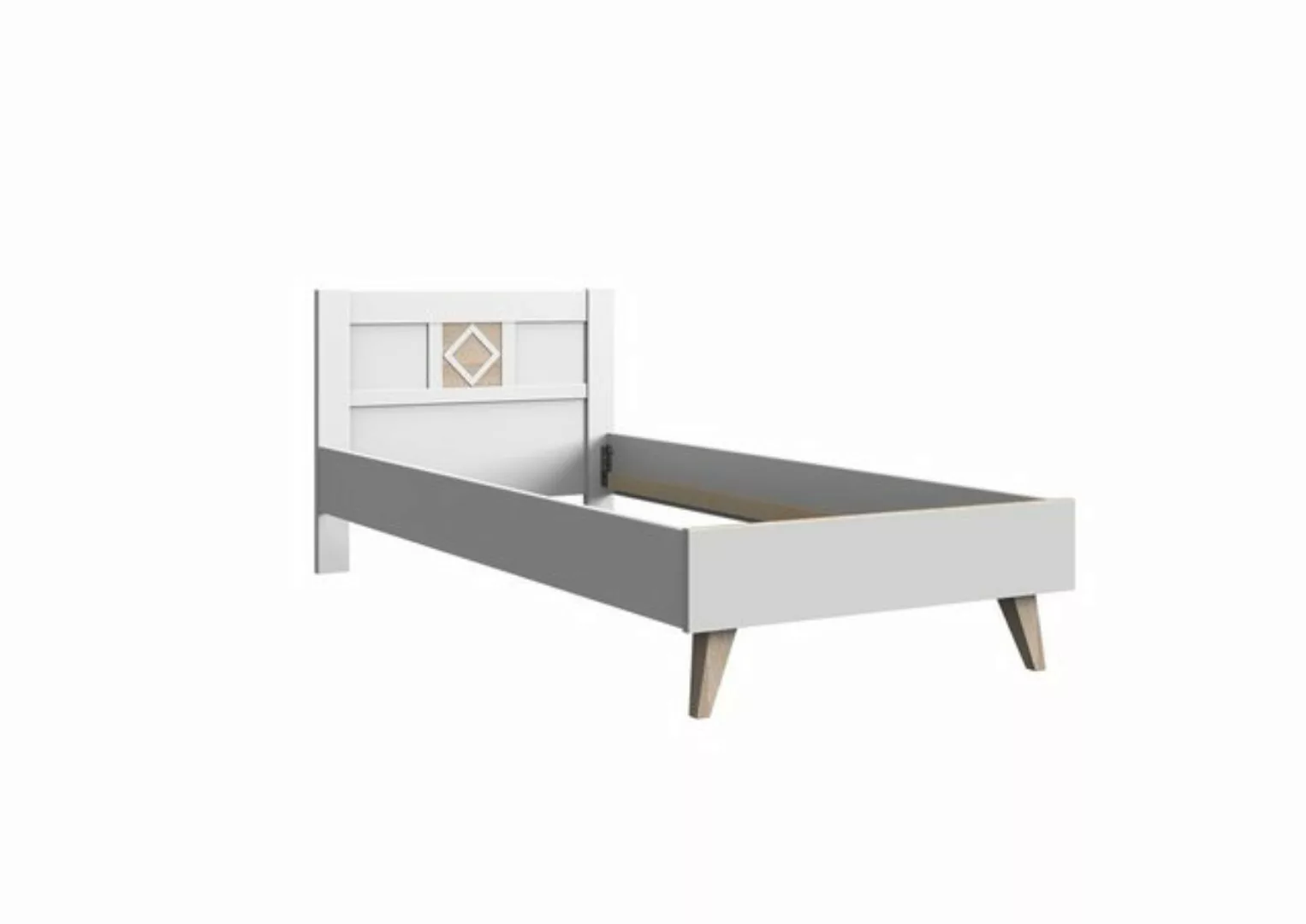 freiraum Bett Voctor (BxHxT: 96x80x204 cm), in EICHE SAEGERAU NB + WEISS günstig online kaufen