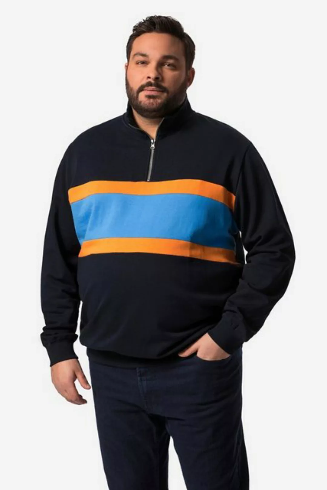 Boston Park Sweatshirt Boston Park Sweatshirt breiter Streifen Stehkragen günstig online kaufen