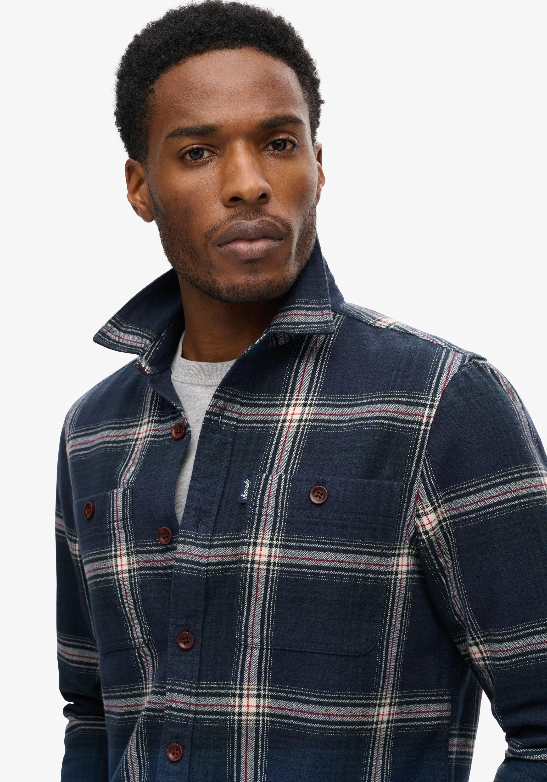 Superdry Langarmhemd VINTAGE CHECK OVERSHIRT günstig online kaufen