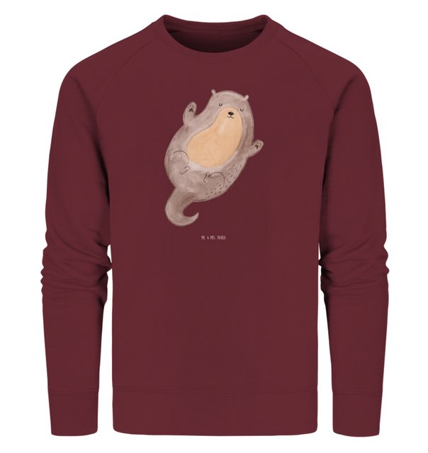 Mr. & Mrs. Panda Longpullover Größe S Otter Umarmen - Burgundy - Geschenk, günstig online kaufen