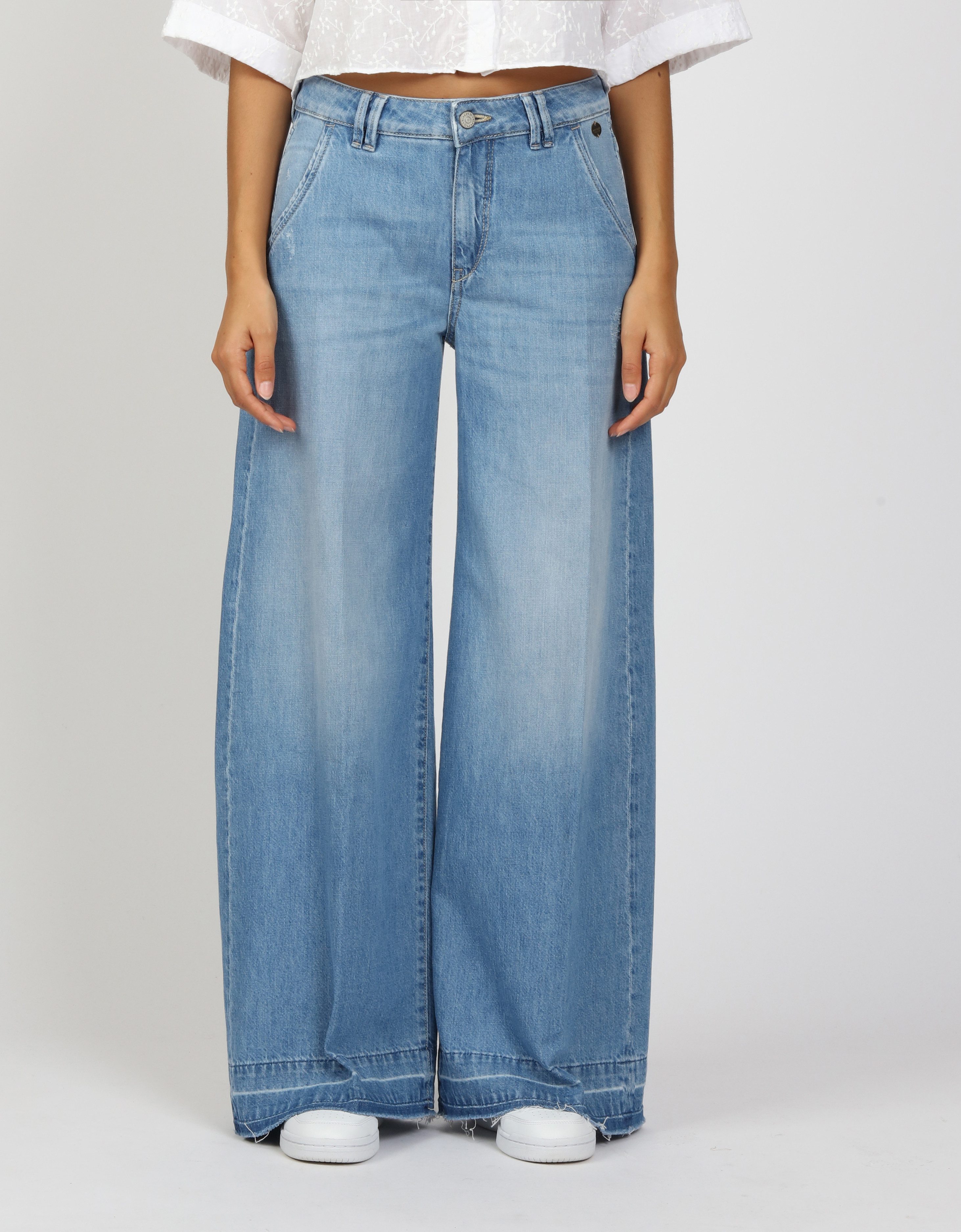 GANG Weite Jeans "94MONA", mit weitem Bein und offenen Saumabschluss günstig online kaufen