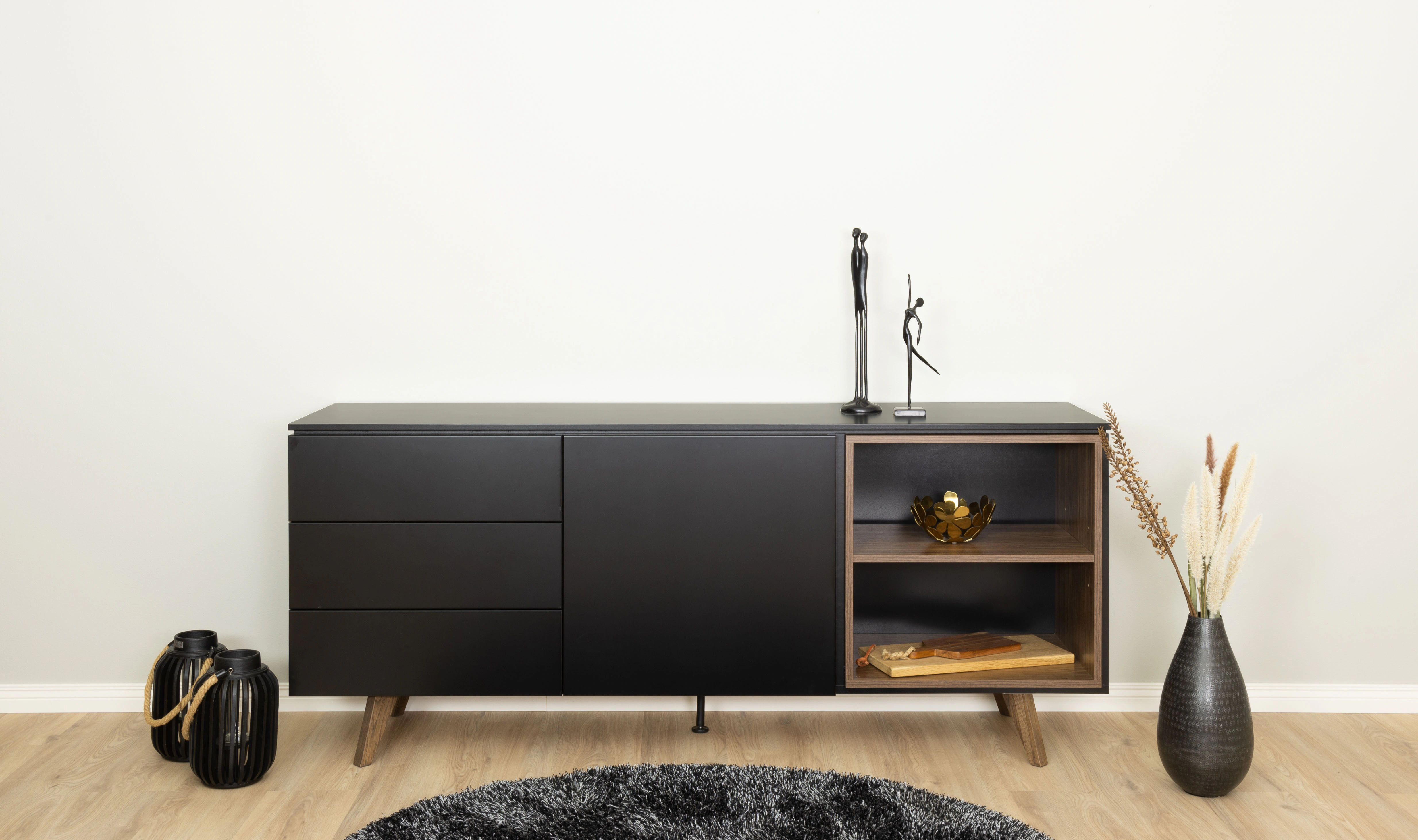 Tenzo Sideboard, (28 St., 1), 3 Schubladen 1 Tür 2 offene Fächer günstig online kaufen