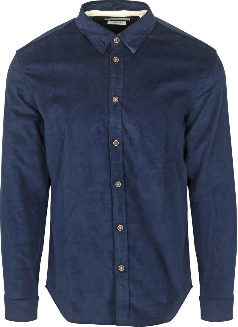 Anerkjendt Hemd Leif Corduroy Navy - Größe S günstig online kaufen