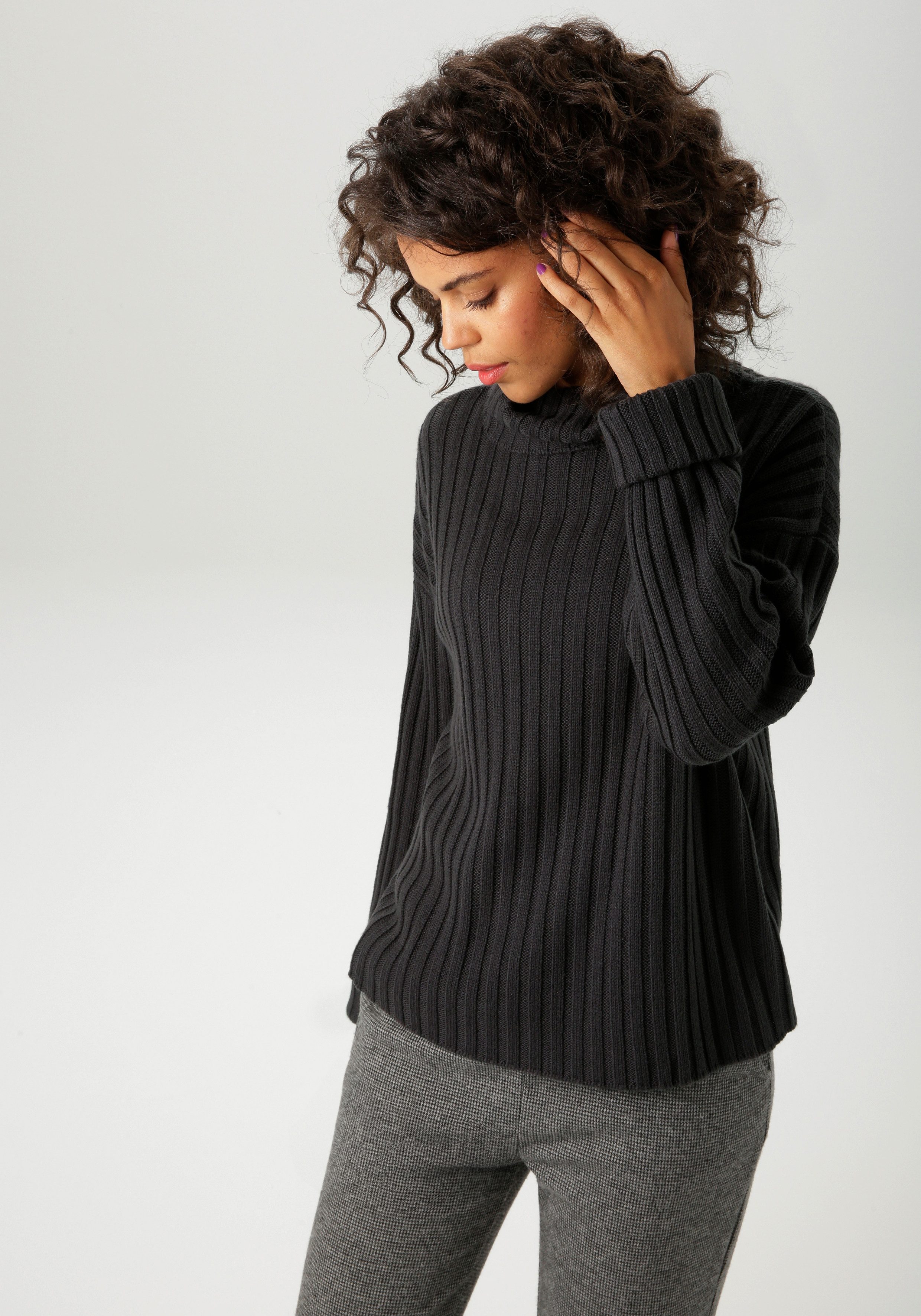 Aniston CASUAL Strickpullover in Streifen-Optik - günstig online kaufen