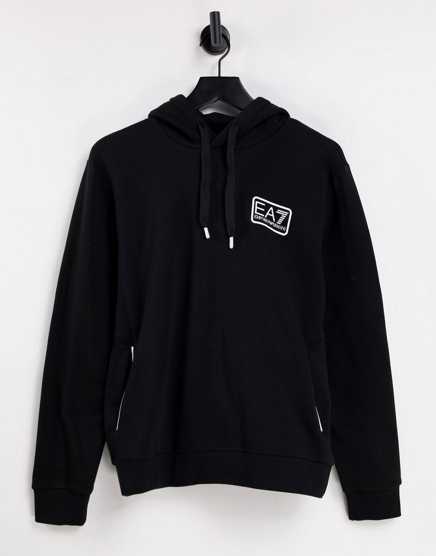 Armani – EA7 Train Core ID – Kapuzenpullover aus Fleece in Schwarz mit Box- günstig online kaufen