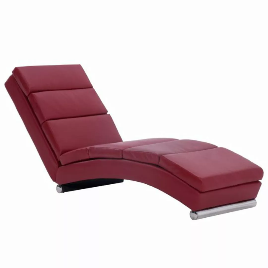 vidaXL Chaiselongue Chaiselongue Weinrot Kunstleder, 1 Teile günstig online kaufen