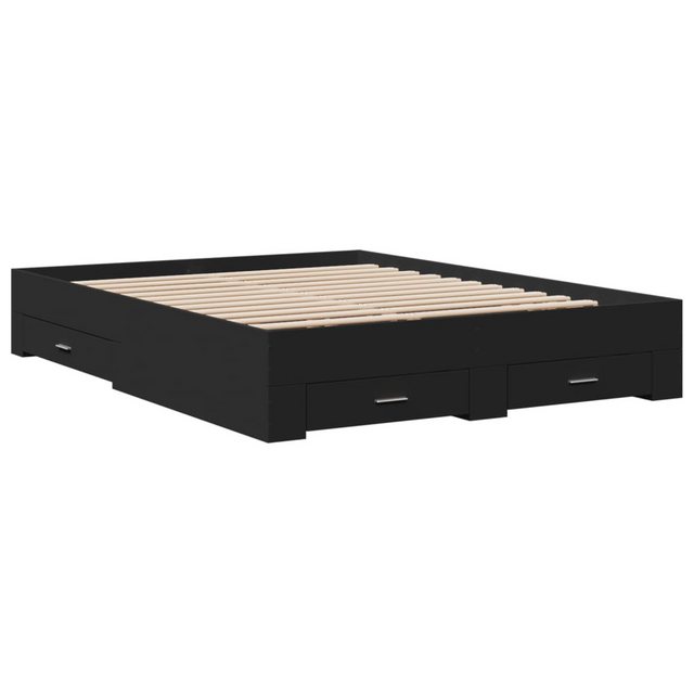 vidaXL Bett Bettgestell mit Schubladen Schwarz 140x200 cm Holzwerkstoff günstig online kaufen