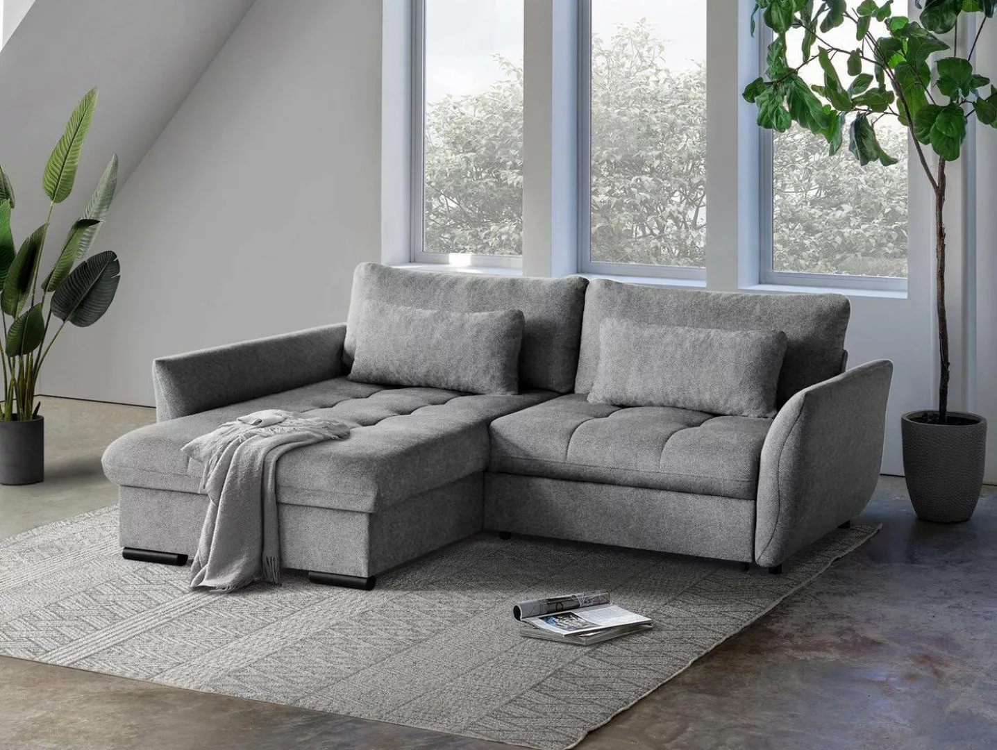 Beautysofa Ecksofa Caro, 240 cm Corner Sofa, stilvoll Wohnzimmerecke, mit R günstig online kaufen