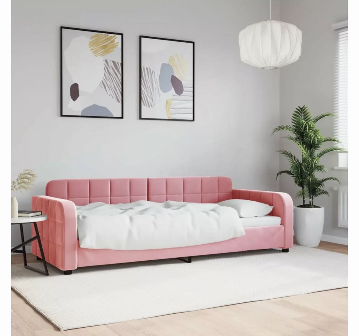 vidaXL Gästebett Tagesbett Rosa 80x200 cm Samt Gästebett Gästecouch Gästeso günstig online kaufen