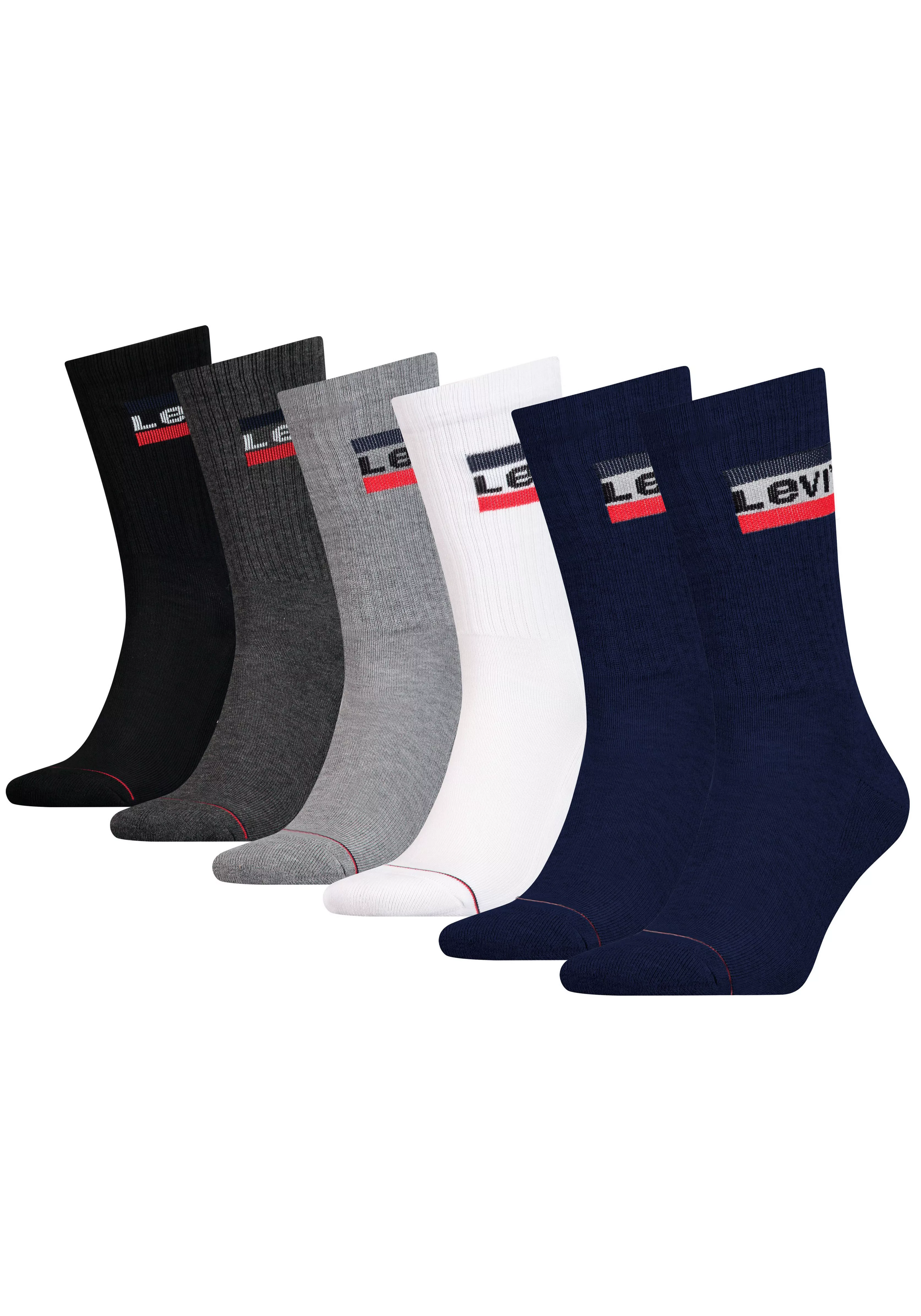 Levis Socken, (Packung, 6 Paar), LEVIS REGULAR CUT SPRTSWR LOGO 6P ECOM günstig online kaufen