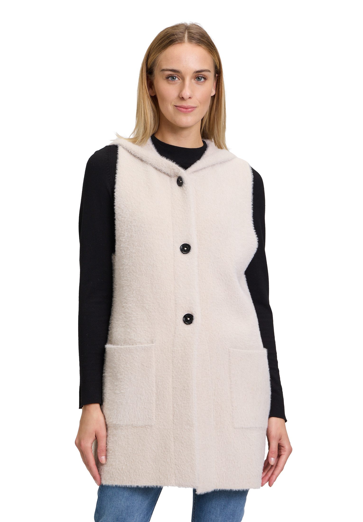 Amber & June Strickweste "Amber & June Damen Strickweste mit Kapuze", Mater günstig online kaufen