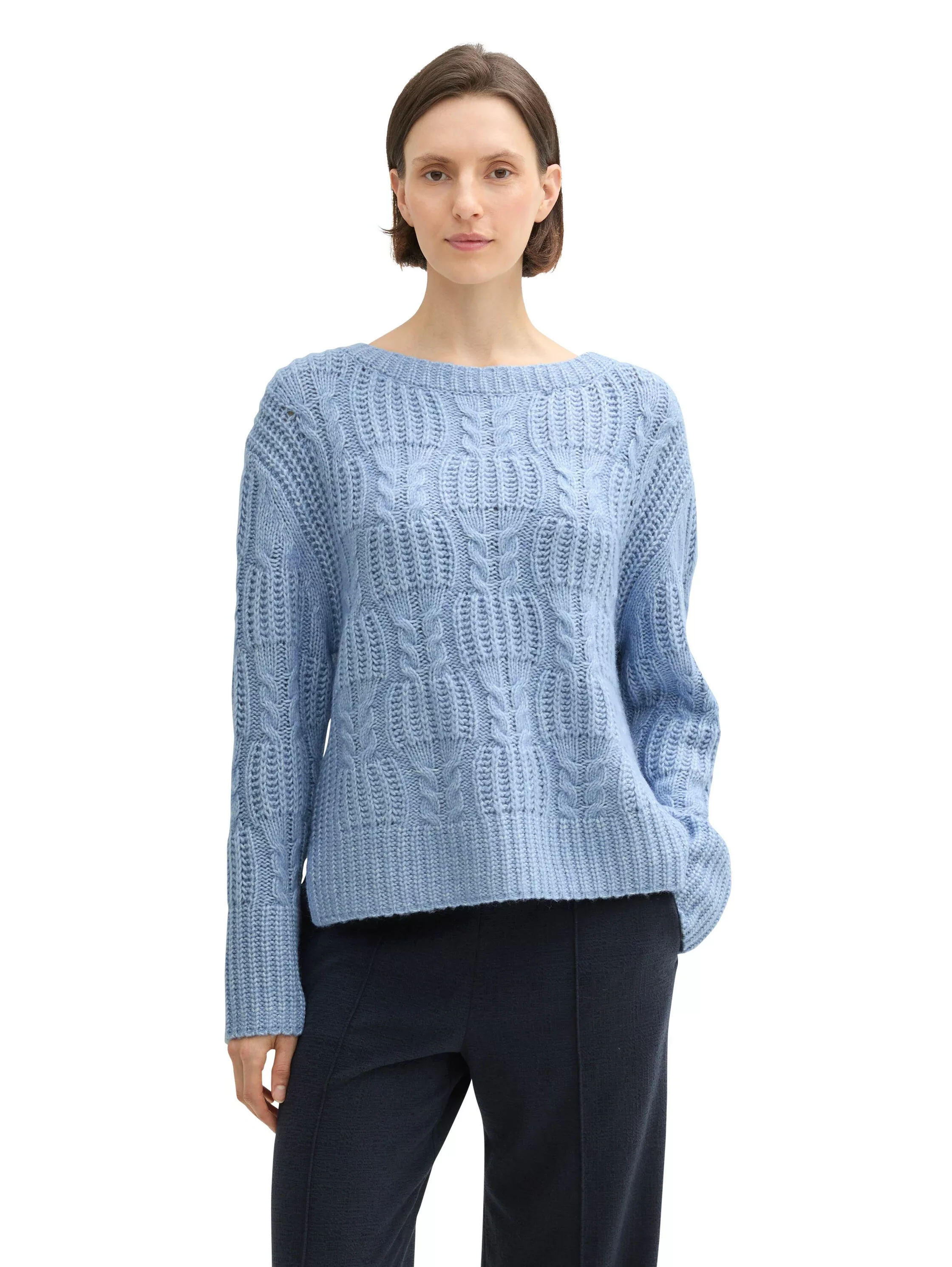 TOM TAILOR Strickpullover (1-tlg) Lochmuster günstig online kaufen