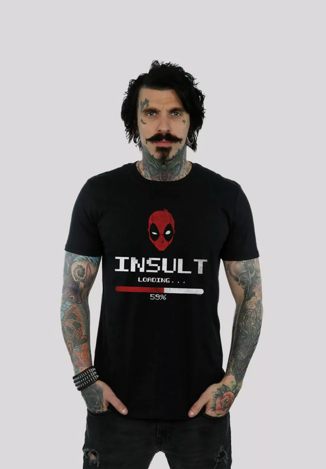 F4NT4STIC T-Shirt Marvel Deadpool Insult Loading Print günstig online kaufen