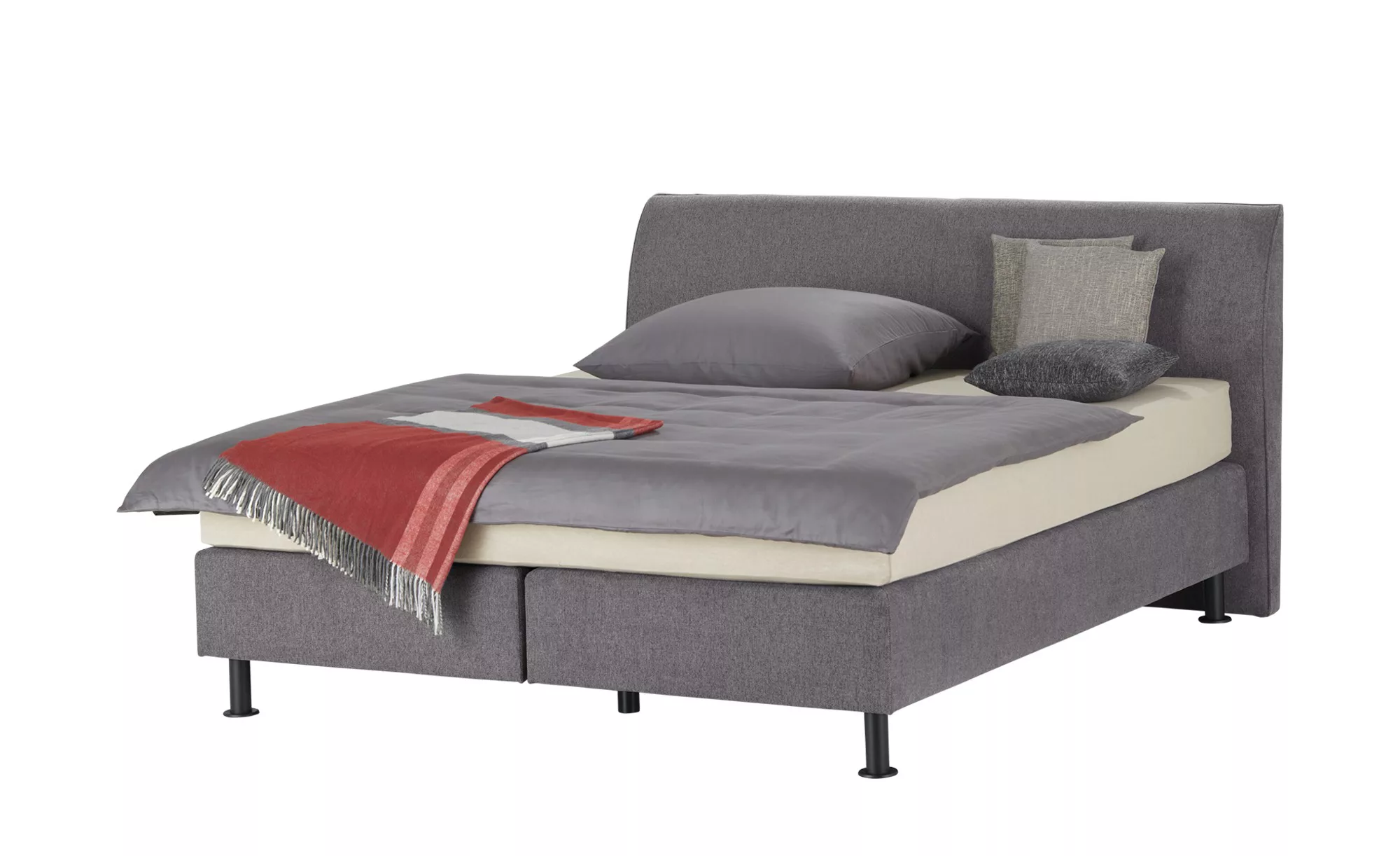 vanDoorn Boxspringbett  Earl ¦ grau ¦ Maße (cm): B: 172 H: 108 Betten > Box günstig online kaufen