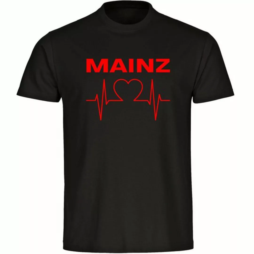 multifanshop T-Shirt Herren Mainz - Herzschlag - Männer günstig online kaufen