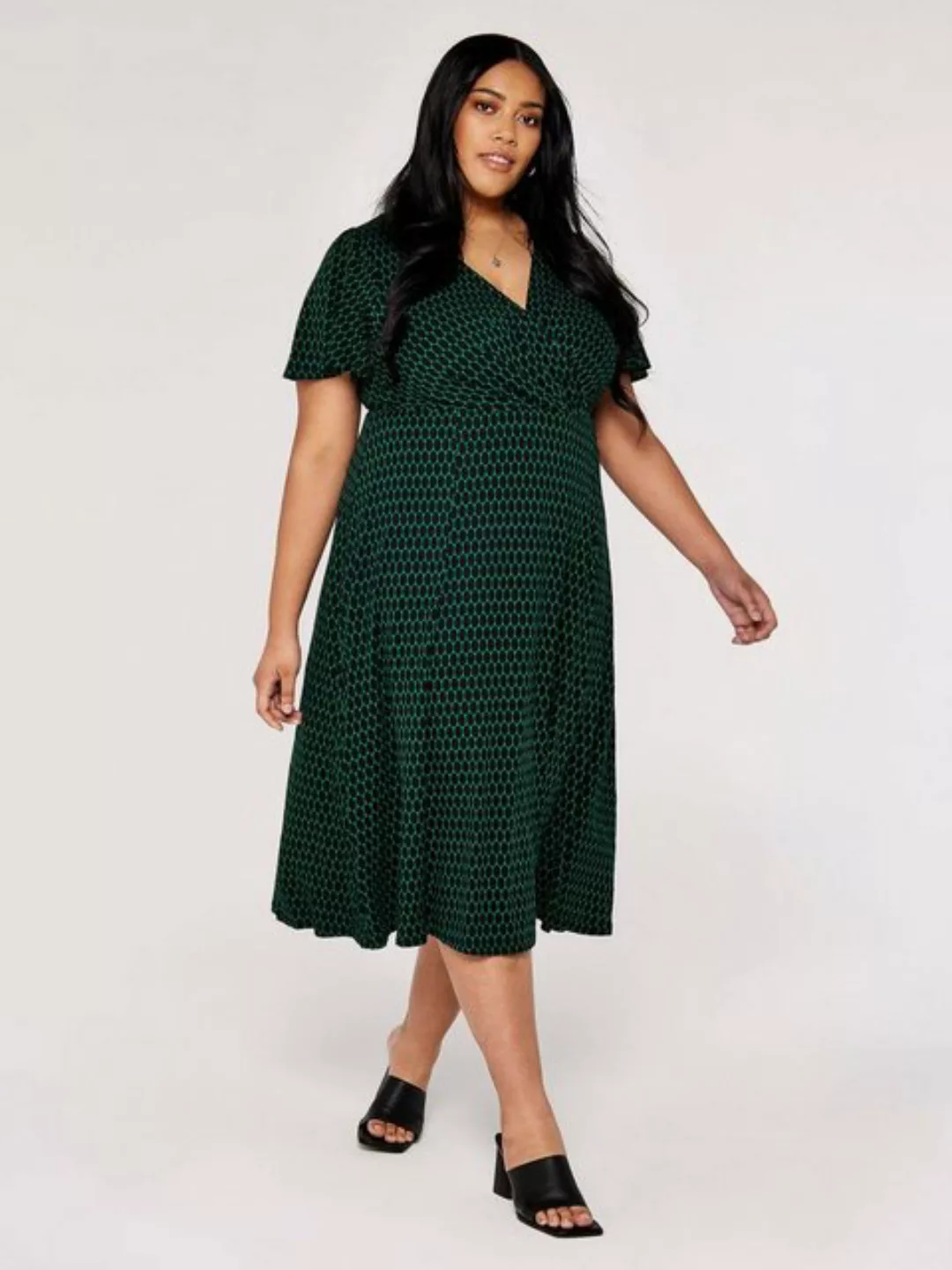 Apricot Midikleid Oval Dot Jersey Wrap Dress, (Stoffgürtel) in Wickeloptik, günstig online kaufen