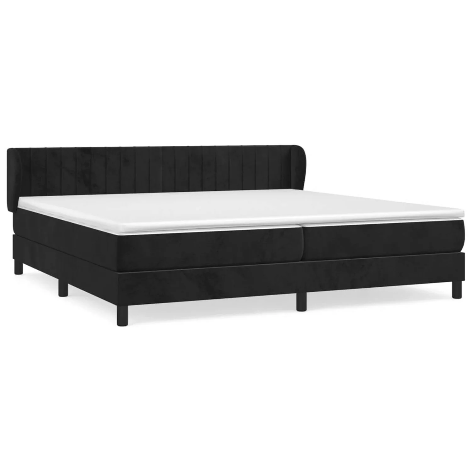 vidaXL Boxspringbett mit Matratze Schwarz 200x200 cm Samt1469761 günstig online kaufen