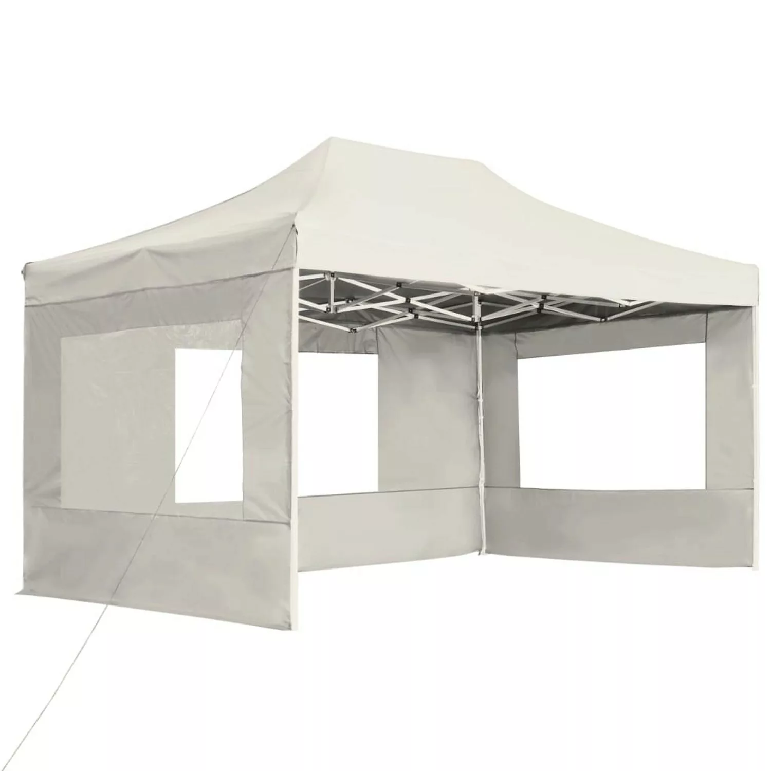 vidaXL Profi-Partyzelt Faltbar mit Wänden Aluminium 4,5x3 m Creme günstig online kaufen