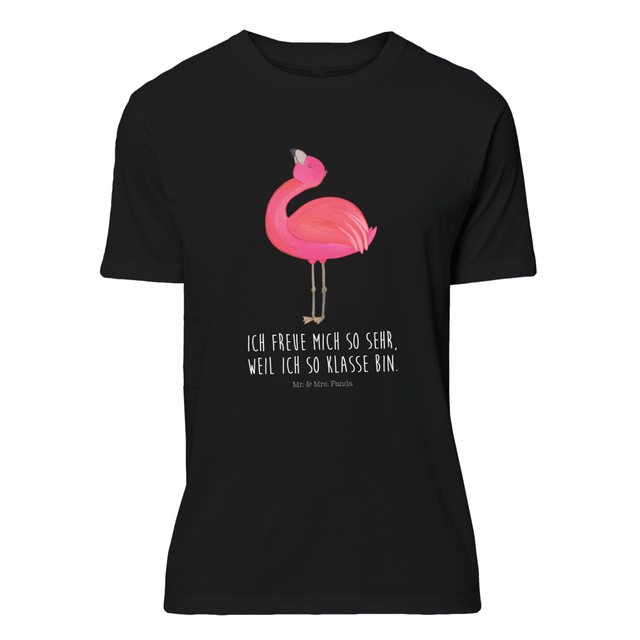 Mr. & Mrs. Panda T-Shirt Flamingo stolz - Schwarz - Geschenk, Nachthemd, Ju günstig online kaufen