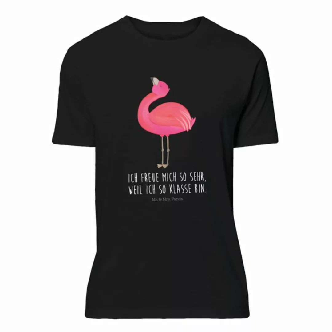 Mr. & Mrs. Panda T-Shirt Flamingo stolz - Schwarz - Geschenk, Nachthemd, Ju günstig online kaufen