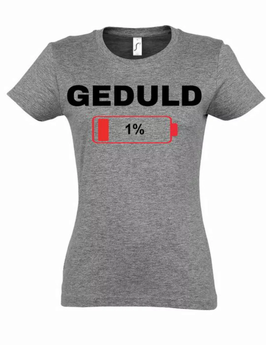 Youth Designz Print-Shirt Geduld bei 1%: Damen T-Shirt stylisch lustig Prin günstig online kaufen