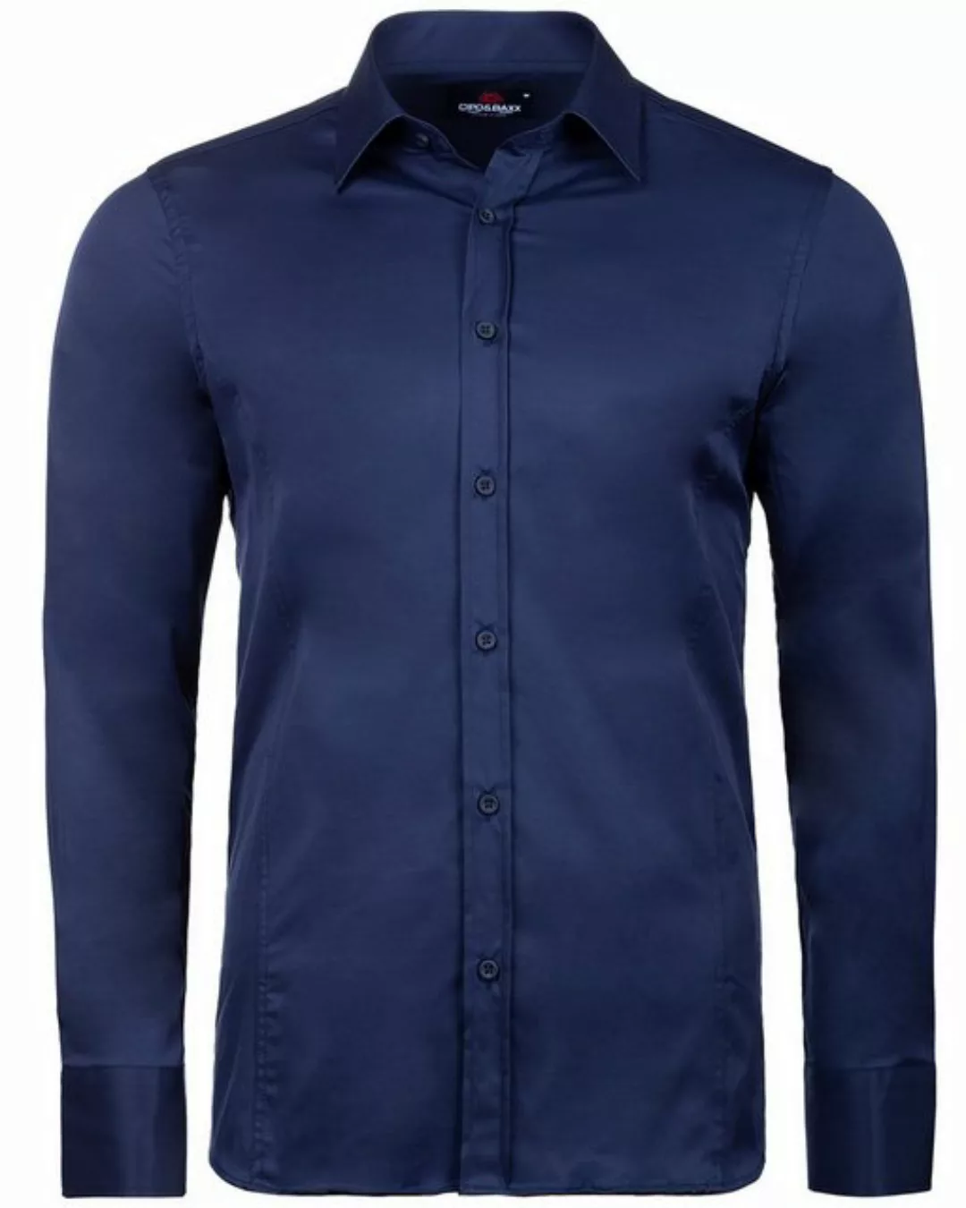 Cipo & Baxx Businesshemd Businesshemd CH166 Navy - Regular Fit - Langarm L günstig online kaufen